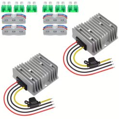 2 Pcs DC Voltage Converter Set with 12V 20A Output